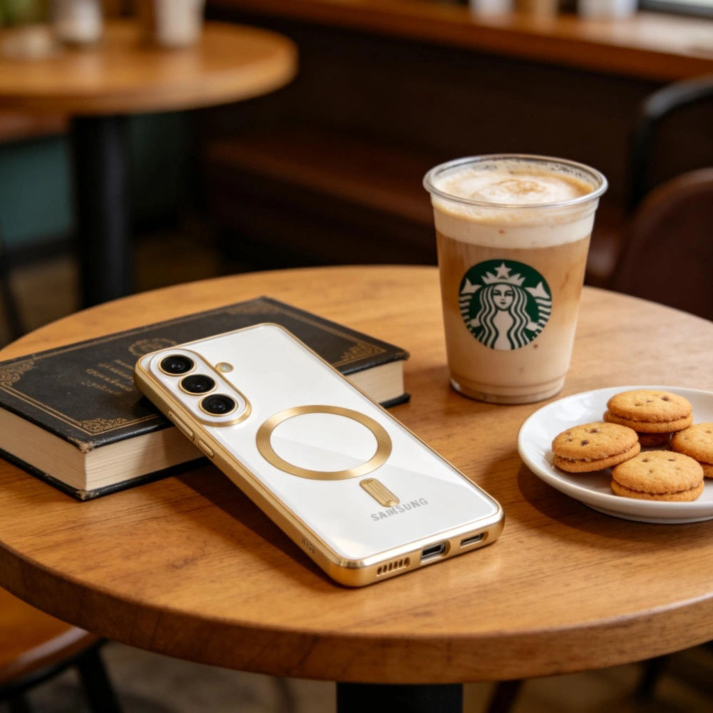 MagSafe Case for Samsung Galaxy S26, Techsuit, Luxury Crystal, Pink