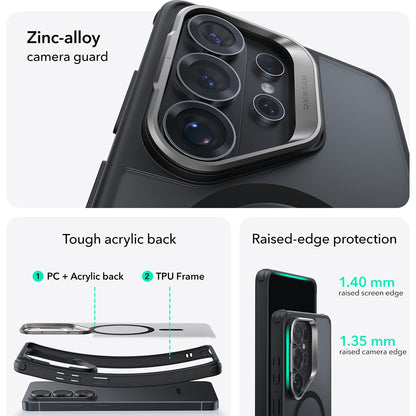 MagSafe Case for Samsung Galaxy S26 Ultra, ESR, Classic Hybrid Kickstand, Satin Black