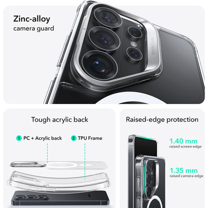 MagSafe Case for Samsung Galaxy S26 Ultra S948, ESR, Classic Hybrid Kickstand, Transparent