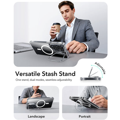 MagSafe Case for Samsung Galaxy S26 Ultra S948, ESR, Classic Hybrid Kickstand, Transparent