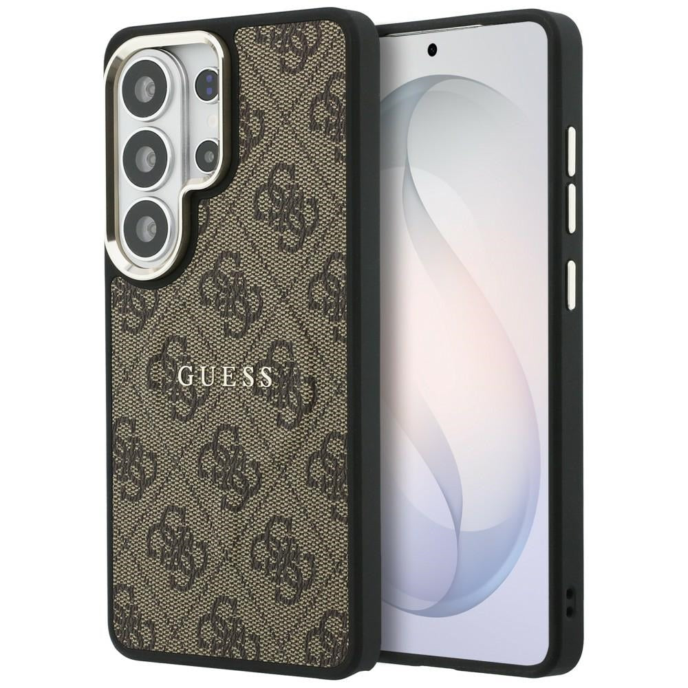 MagSafe Case for Samsung Galaxy S26 Ultra S948, Guess, 4G Embossed Ring, Brown