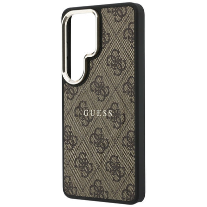 MagSafe Case for Samsung Galaxy S26 Ultra S948, Guess, 4G Embossed Ring, Brown