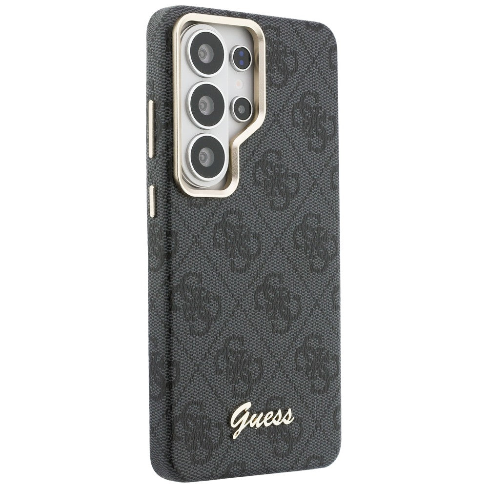 MagSafe Case for Samsung Galaxy S26 Ultra S948, Guess, 4G Script Logo, Black