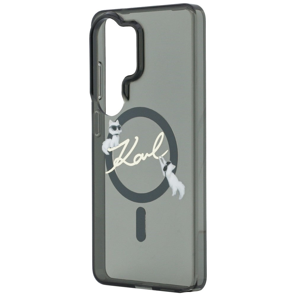 MagSafe Case for Samsung Galaxy S26 Ultra S948, Karl Lagerfeld, IML Choupette Karl Script Logo, Black