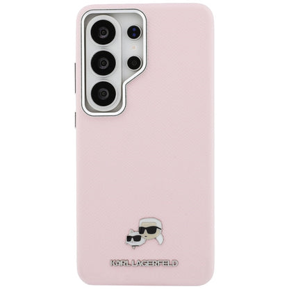 MagSafe Case for Samsung Galaxy S26 Ultra S948, Karl Lagerfeld, Karl & Choupette Head's Pin, Pink