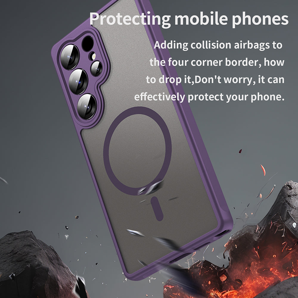MagSafe Case for Samsung Galaxy S26 Ultra S948, Techsuit, HaloFrost II Individual Camera Cutouts, Purple
