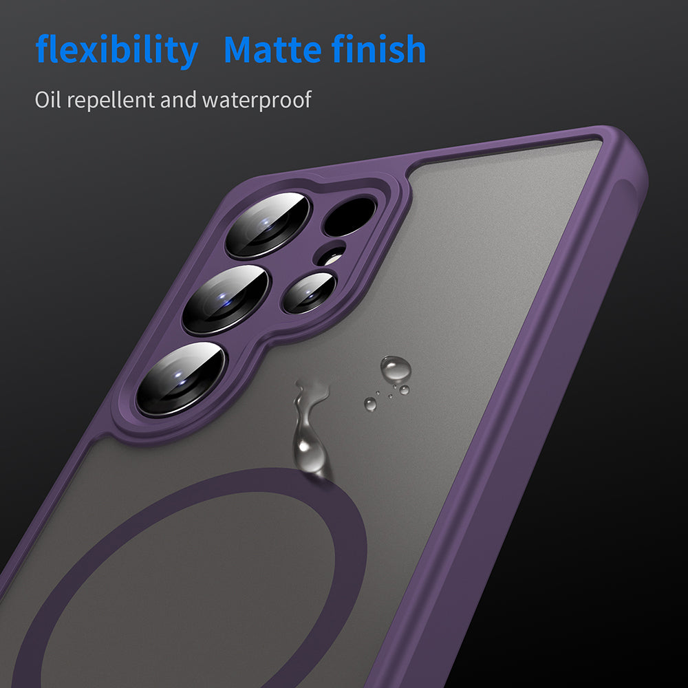 MagSafe Case for Samsung Galaxy S26 Ultra S948, Techsuit, HaloFrost II Individual Camera Cutouts, Purple