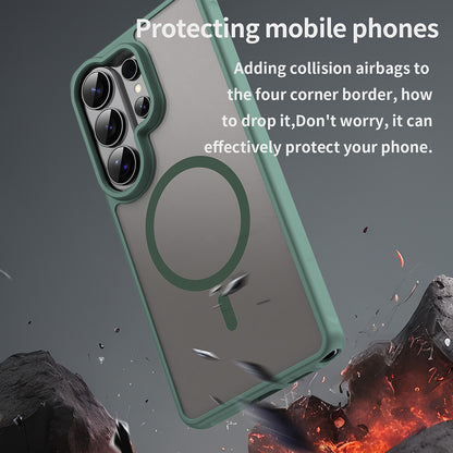 MagSafe Case for Samsung Galaxy S26 Ultra, Techsuit, HaloFrost II, Green