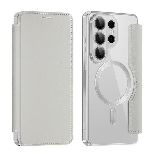 MagSafe Case for Samsung Galaxy S26 Ultra, Techsuit, SmartMag Book, Gray