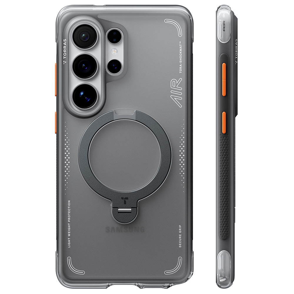 MagSafe Case for Samsung Galaxy S26 Ultra, Torras, Ostand Spin Air, Gray