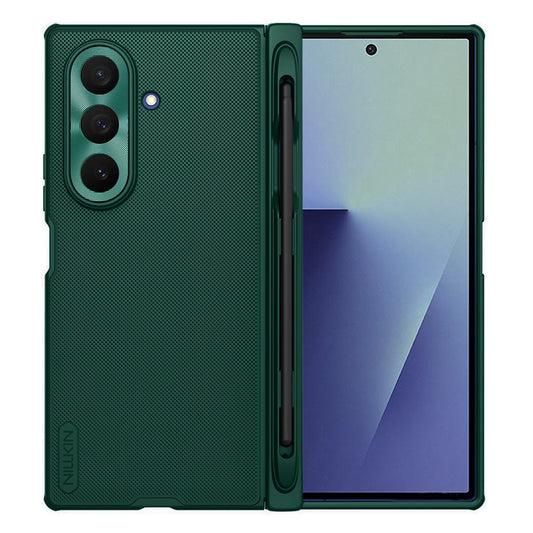 MagSafe Case for Samsung Galaxy Z Fold7 F966, Nillkin, Super Frosted Shield with Pen Holder, Dark Green