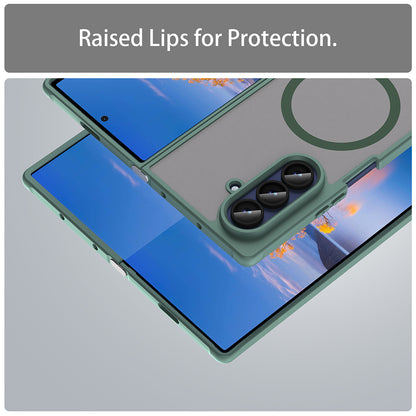 MagSafe Case for Samsung Galaxy Z Fold7 F966, Techsuit, HaloFrost II, Green