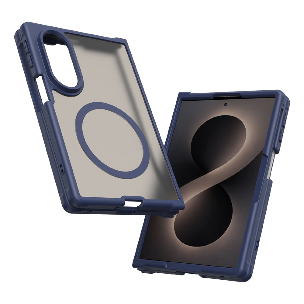 MagSafe Case for Samsung Galaxy Z Fold8 F971, Techsuit, HaloFrost II, Navy Blue