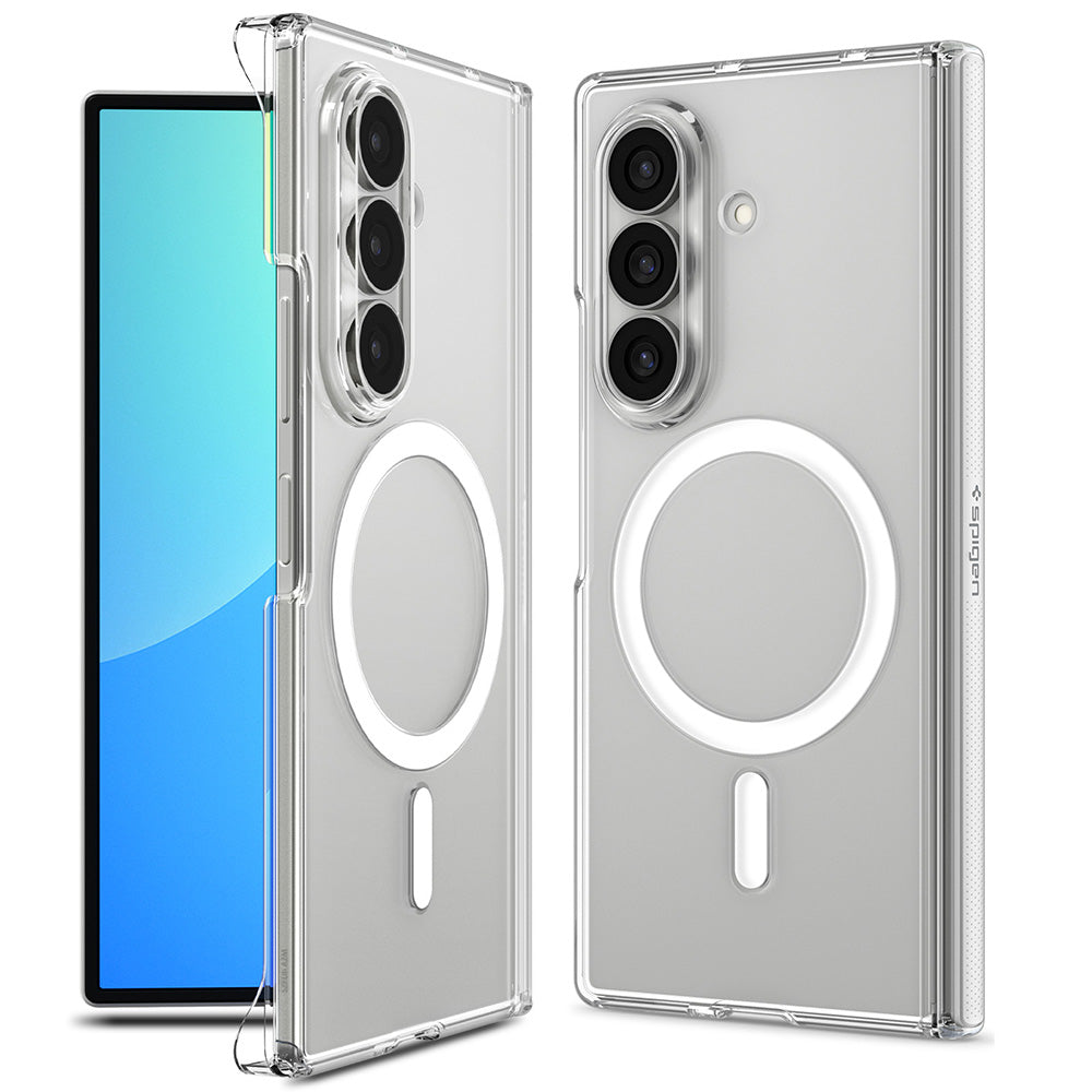 MagSafe Case for Samsung Galaxy Z Fold8 Ultra F976, Spigen, Air Skin Zero, Clear White ACS11495