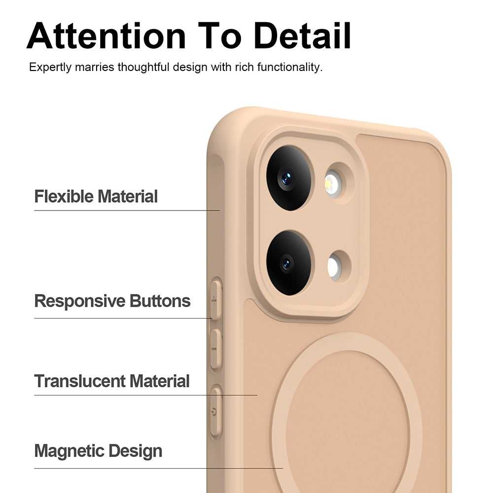 MagSafe Case for Xiaomi Redmi 17 5G / 17 4G, Techsuit, HaloFrost II, Gold