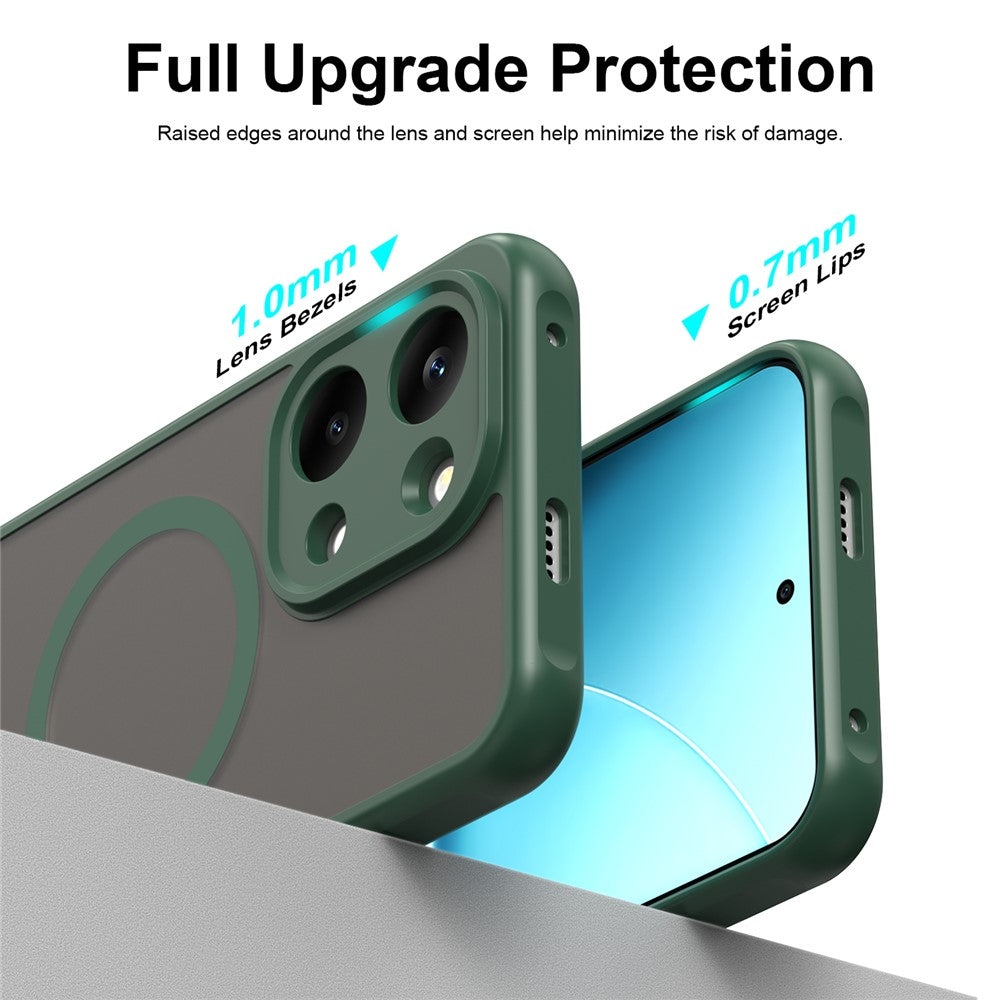 MagSafe Case for Xiaomi Redmi 17 5G / 17 4G, Techsuit, HaloFrost II, Green
