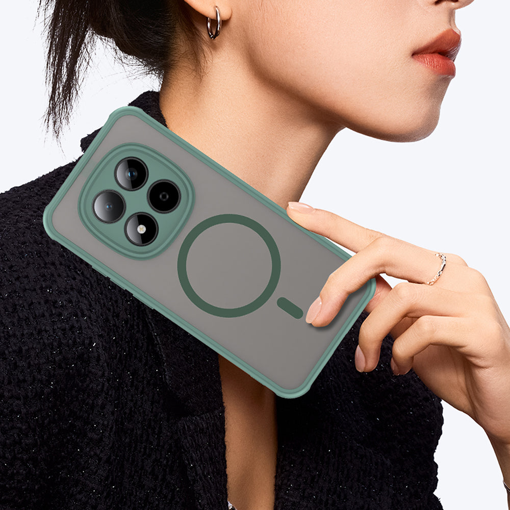 MagSafe Case for Xiaomi Redmi Note 15 Pro 5G, Techsuit, HaloFrost II, Green
