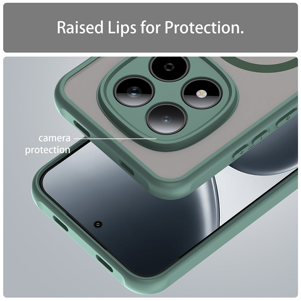 MagSafe Case for Xiaomi Redmi Note 15 Pro 5G, Techsuit, HaloFrost II, Green