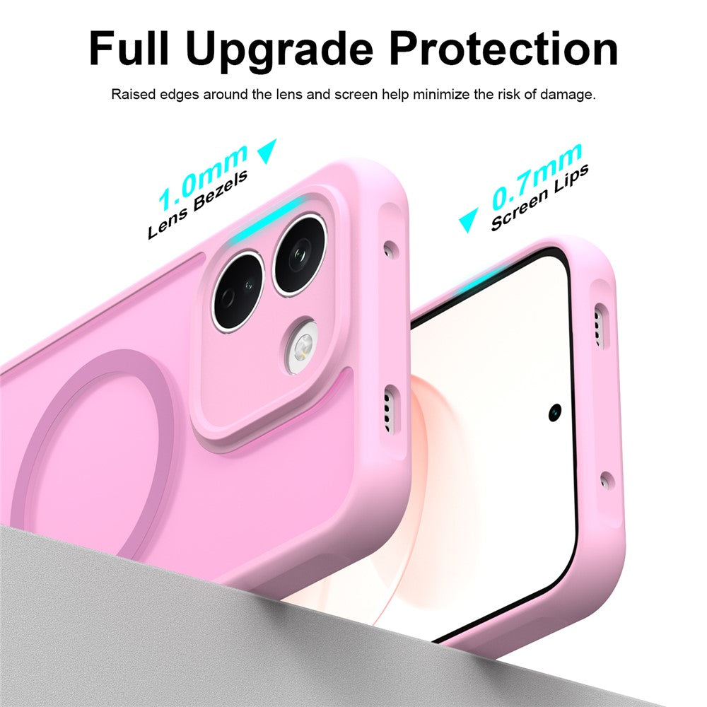 MagSafe Case for Xiaomi Redmi Note 17 4G / Note 17 5G, Techsuit, HaloFrost II, Pink