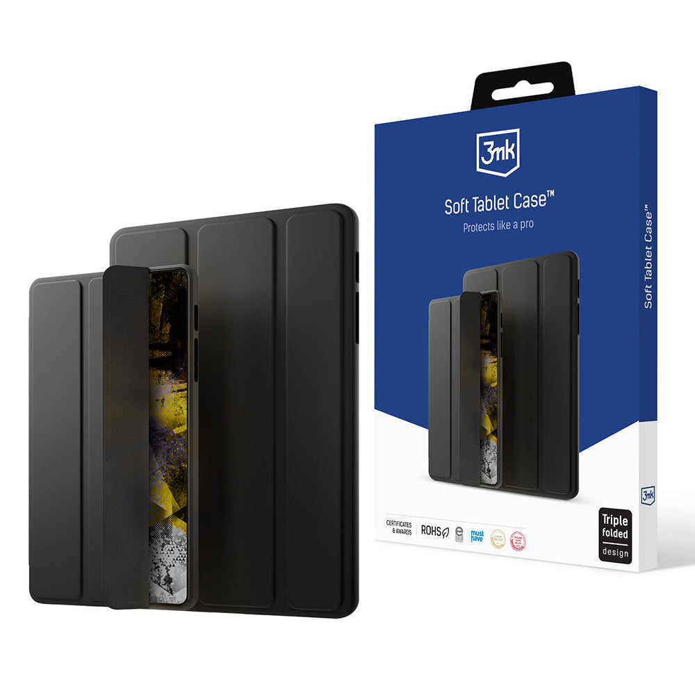 Case for Apple iPad (2025) / (2022), 3MK, Soft Tablet, Black