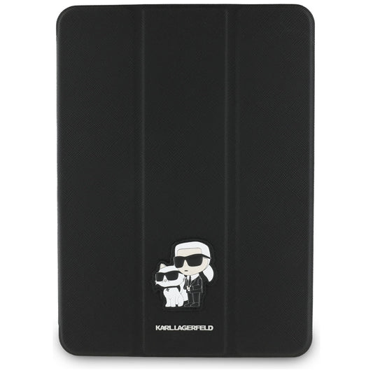 Case for Apple iPad Pro 11 (2024), Karl Lagerfeld, Saffiano Karl & Choupette, Black.