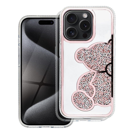 Case for Apple iPhone 15 Pro, OEM, Teddy Bear, Pink