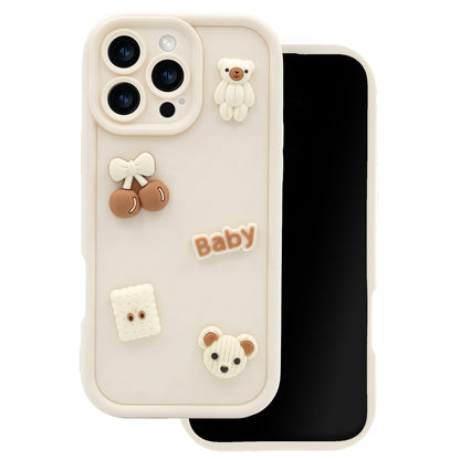 Case for Apple iPhone 11, OEM, Ultra Trendy 3D Bear, Beige