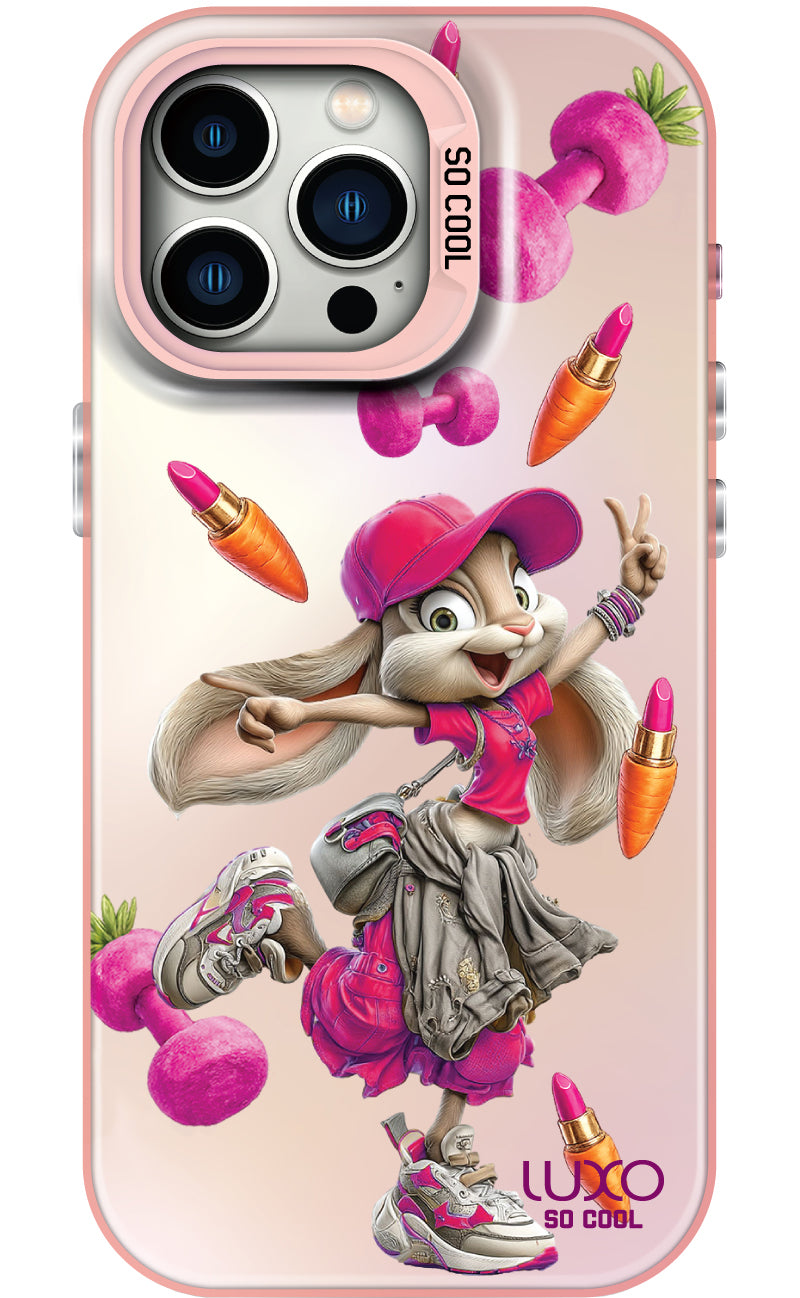 Case for Apple iPhone 16 Pro Max, LUXO So CooL, ArcadiA Rabbit, Multicolor