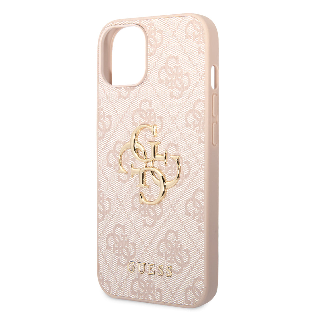 Case for Apple iPhone 14, Guess, 4G Metal Logo, Pink