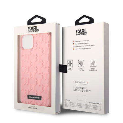 Case for Apple iPhone 14 Plus, Karl Lagerfeld, 3D Monogram, Pink