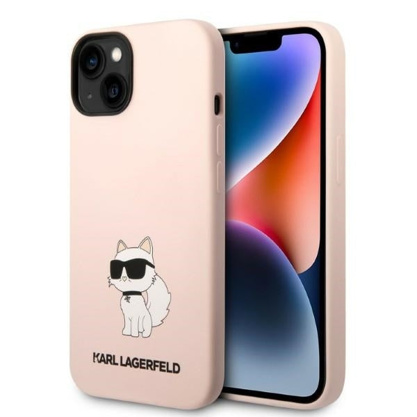 Case for Apple iPhone 14 Plus, Karl Lagerfeld, Choupette Silicone, Pink