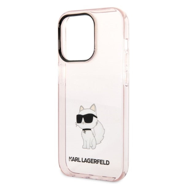 Case for Apple iPhone 14 Pro, Karl Lagerfeld, Ikonik Choupette, Pink