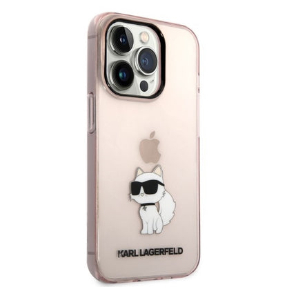 Case for Apple iPhone 14 Pro, Karl Lagerfeld, Ikonik Choupette, Pink