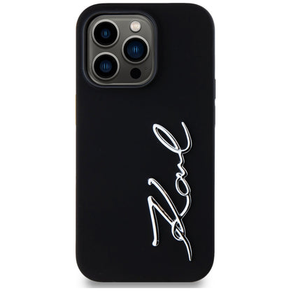Case for Apple iPhone 14 Pro, Karl Lagerfeld, Silicone Karl Script, Black