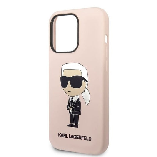 Case for Apple iPhone 14 Pro Max, Karl Lagerfeld, Silicone Ikonik NFT, Pink