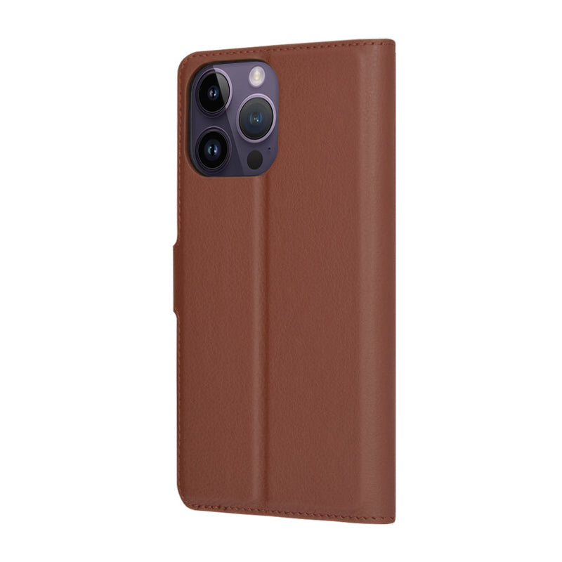 Case for Apple iPhone 14 Pro Max, Techsuit, Leather Folio, Brown