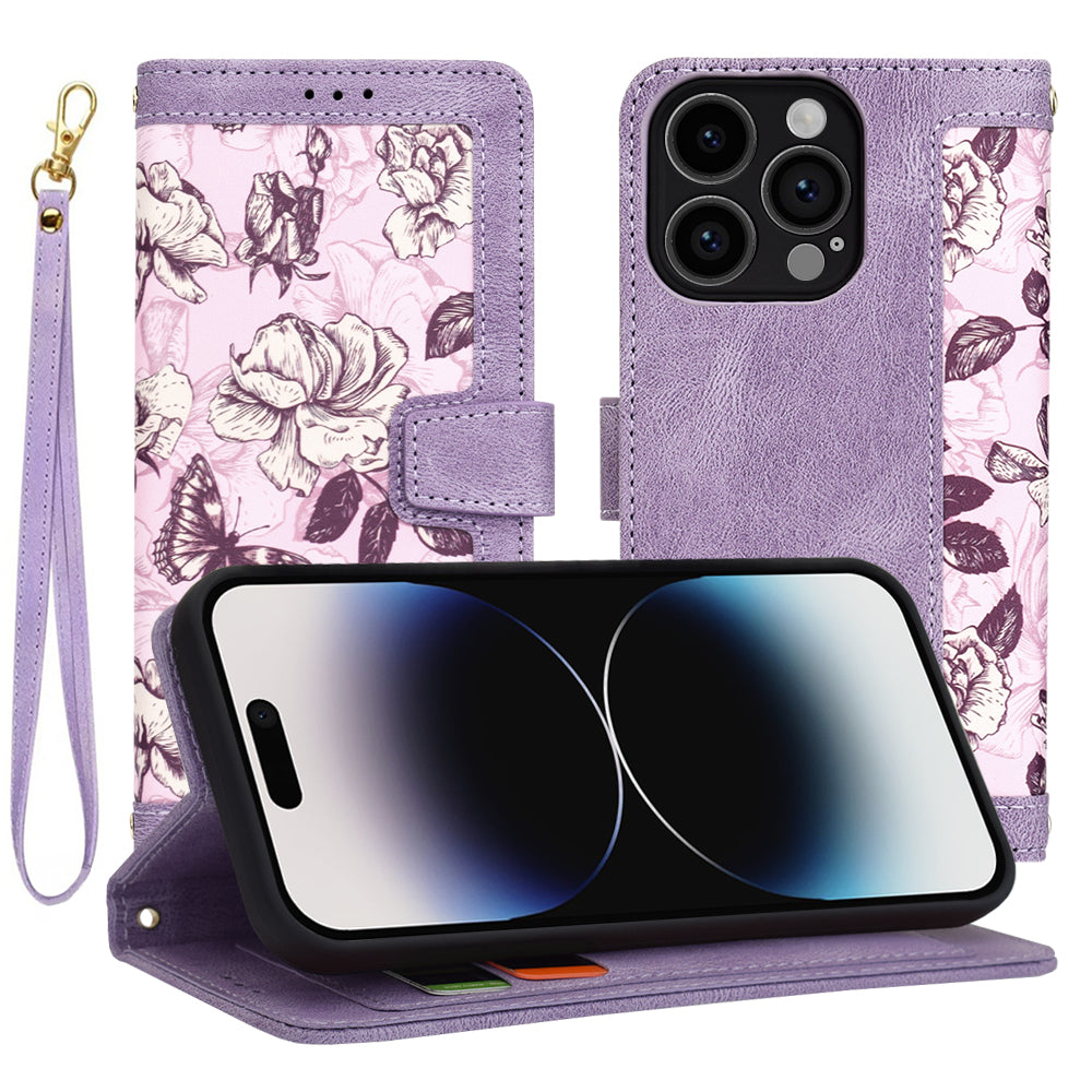 Case for Apple iPhone 14 Pro, Techsuit, FlipCraft, Purple