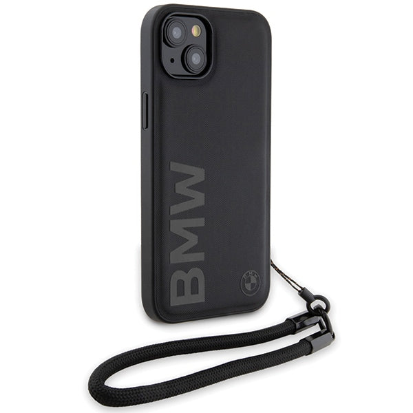 Case for Apple iPhone 15 Plus, BMW, Signature Wordmark Cord, Black