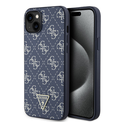 Case for Apple iPhone 15 Plus, Guess, 4G Triangle Logo, Blue