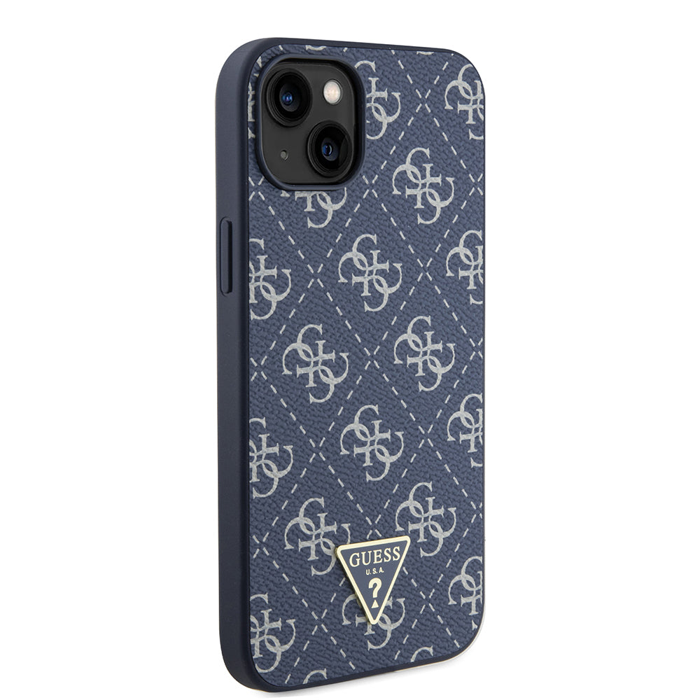 Case for Apple iPhone 15 Plus, Guess, 4G Triangle Logo, Blue