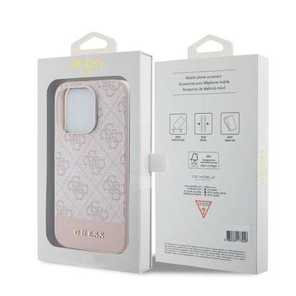 Case for Apple iPhone 15 Pro Max, Guess, 4G Stripe, Pink