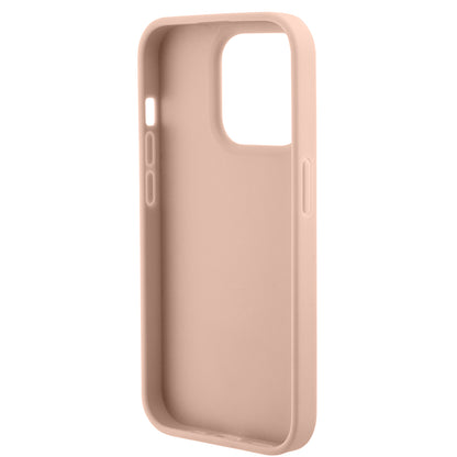 Case for Apple iPhone 15 Pro Max, Guess, Croco Triangle Metal Logo, Pink