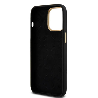 Case for Apple iPhone 15 Pro Max, Guess, Script Metal Logo & Frame, Black