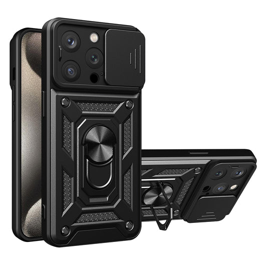 Case for Apple iPhone 15 Pro Max, Techsuit, CamShield, Black