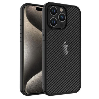 Case for Apple iPhone 15 Pro Max, Techsuit, CarbonFuse, Black