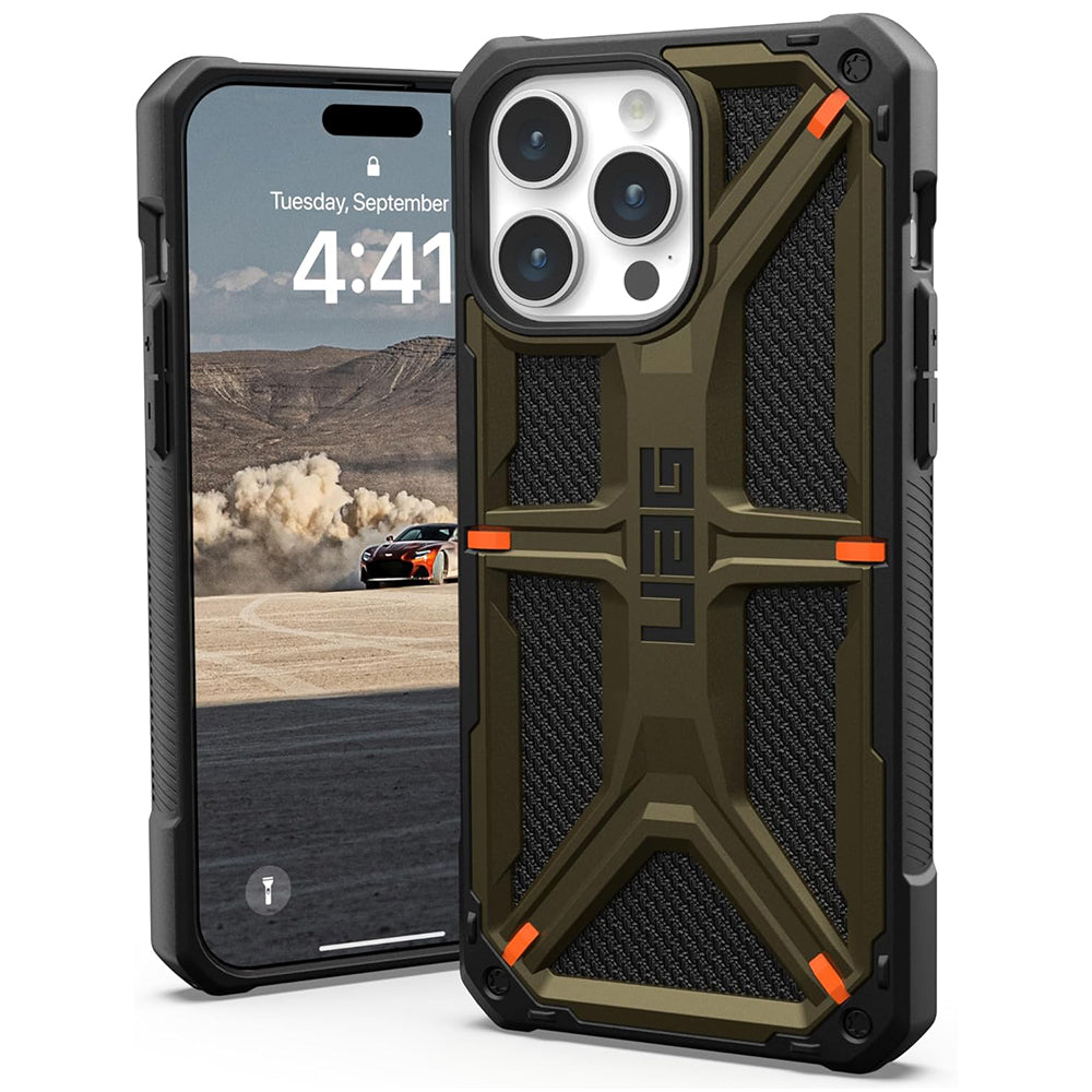 Case for Apple iPhone 15 Pro Max, Urban Armor Gear, Monarch Kevlar, Green