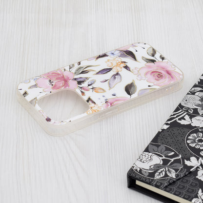 Case for Apple iPhone 15 Pro, Techsuit, Marble, White