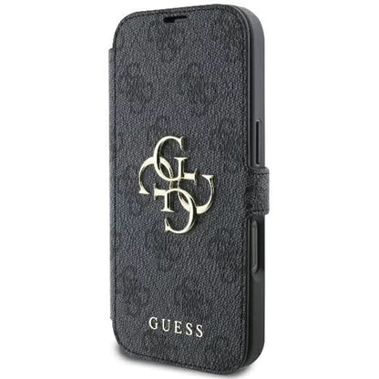 Case for Apple iPhone 16, Guess, 4G Book, Black