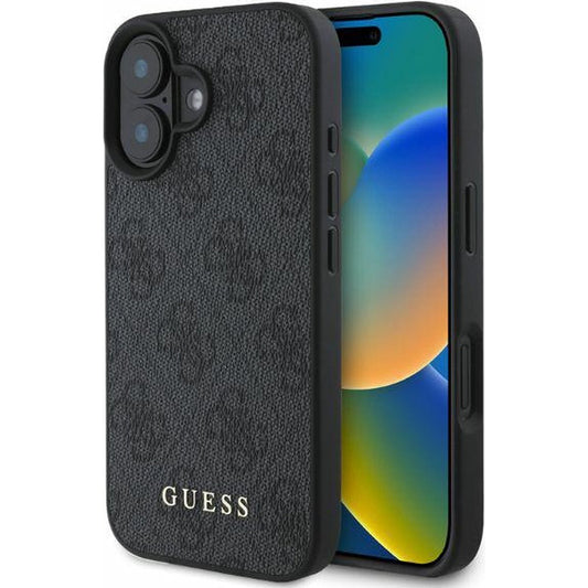 Case for Apple iPhone 16, Guess, 4G Classic, Black