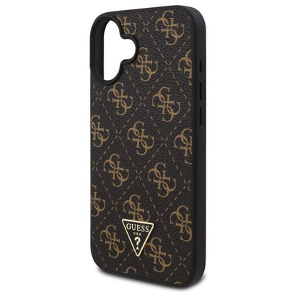 Case for Apple iPhone 16 Plus, Guess, 4G Triangle Logo, Black